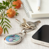 Porte-clés Poissons - Deux sirènes nageant en boucle (Côté )