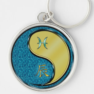 Porte-clés Poissons et Dragon Métal