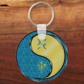 Porte-clés Poissons et singe métallique (Recto)