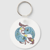 Porte-clés Poissons Zodiaque Poisson Céleste Astrologie (Recto)