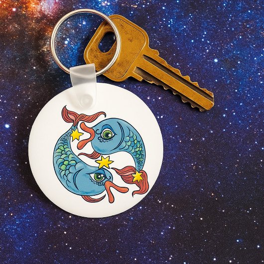 Porte-clés Poissons Zodiaque Poisson Céleste Astrologie