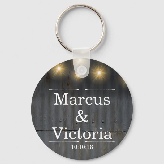 Porte-clés Poitrine de porte de porte en étain rustique (Recto)