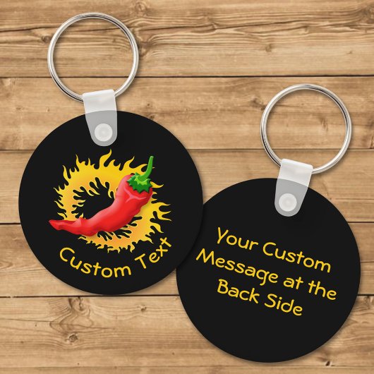 Porte-clés Poivre avec Porte - clé flamme