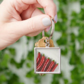 Porte-clés Poivrons de piment rouge (main)