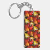 Porte-clés Poivrons rouges et jaunes Porte - clé acrylique (Devant gauche)