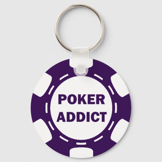 PORTE-CLÉS POKER ADDICT POKER CHIP (Recto)