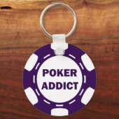 PORTE-CLÉS POKER ADDICT POKER CHIP (Recto)