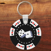 PORTE-CLÉS POKER CHIP AVEC ORNEMENT DICE (Recto)