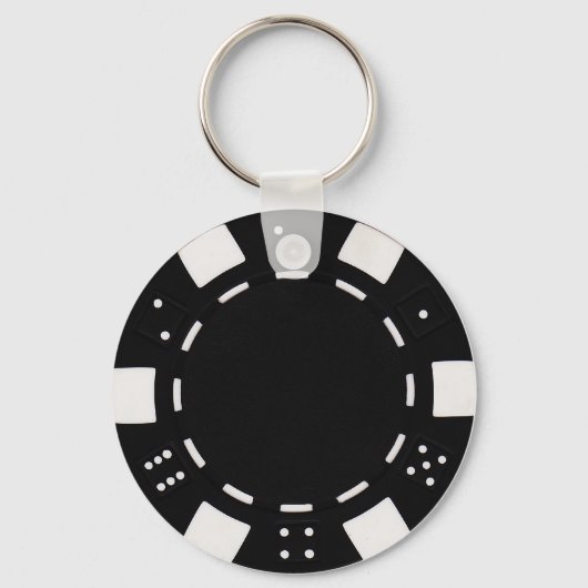 Porte-clés poker chip key chain black (Recto)