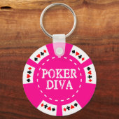 PORTE-CLÉS POKER DIVA POKER CHIP (Recto)