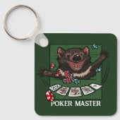 Porte-clés Poker Master Royal Flush Tasmanian Devil Dessin (Recto)