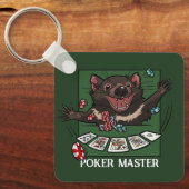 Porte-clés Poker Master Royal Flush Tasmanian Devil Dessin (Recto)