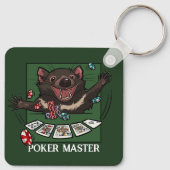 Porte-clés Poker Master Royal Flush Tasmanian Devil Dessin (Dos)