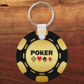 PORTE-CLÉS POKER NOIR ET OR (Recto)