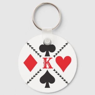 Porte-clés Poker Symbole de carte de jeu personnalisée
