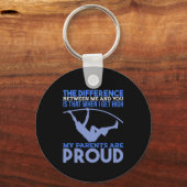 Porte-clés Pole Vault - Mes Parents Sont Fiers (Recto)