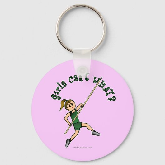 Porte-clés Pole Vault - Vert (Lumière) (Recto)