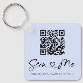 Porte-clés Police de coeur bleu doux QR Code Porte - clé (Recto)