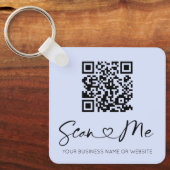 Porte-clés Police de coeur bleu doux QR Code Porte - clé (Recto)
