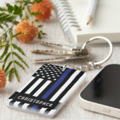Porte-clés Police de la ligne bleue mince (Devant droit)