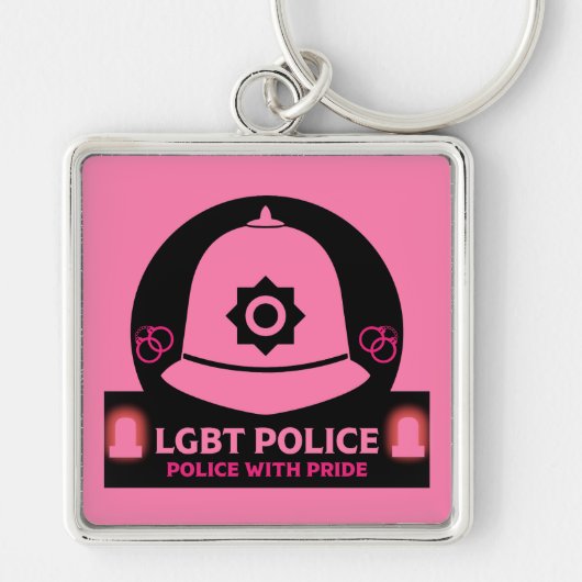 Porte-clés Police Gay pride LGBT+ (Devant)