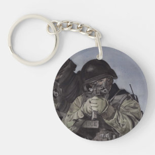Porte-clés Police SWAT Team Porte - clé Texte personnalisé Ac