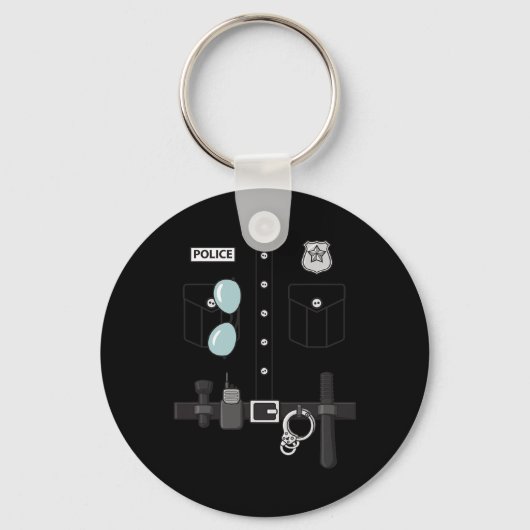 Porte-clés Police Uniforme Halloween Garçons (Recto)