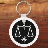 Porte-clés Police Zodiac : LIBRA + vos couleurs et idées (Recto)