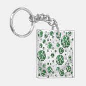 Porte-clés Polis Dot Vache vert et blanc Impression (Devant gauche)