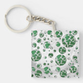 Porte-clés Polis Dot Vache vert et blanc Impression (Devant)