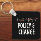 Porte-clés Politique et non prières Contrôle des armes (Recto)