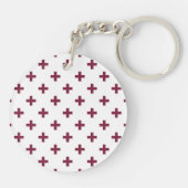 Porte-clés Polka de mûre croise sur blanc (Dos)