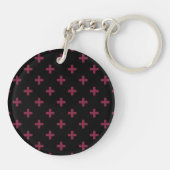 Porte-clés Polka de mûre croise sur le noir (Dos)