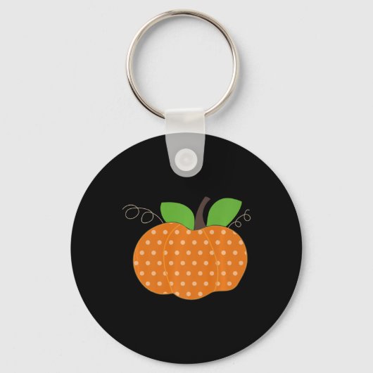 Porte-clés Polka Dot Citrouille mignon Graphic Fall Tee (Recto)