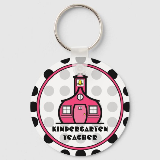 Porte-clés Polka Dot maternelle Porte - clé enseignant (Recto)