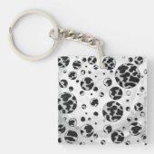 Porte-clés Polka Dot Vache noir et blanc (Devant)