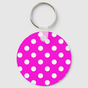 Porte-clés Polka dots magenta #FF00DC