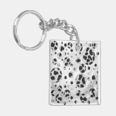 Porte-clés Polka en Dalmatie noir et blanc (Devant gauche)