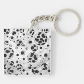 Porte-clés Polka en Dalmatie noir et blanc (Dos)