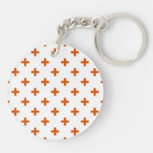 Porte-clés Polka orange croise sur blanc (Dos)