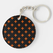 Porte-clés Polka orange croise sur noir (Dos)