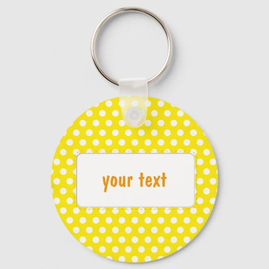 Porte-clés Polkadot jaune (Recto)