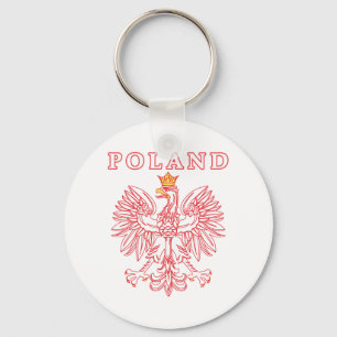 Porte-clés Pologne avec aigle rouge polonais