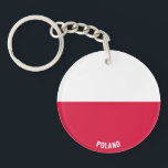 Porte-clés Pologne Drapeau charmant patriotique<br><div class="desc">Pologne Drapeau de charme Porte - clé patriotique avec le drapeau de Pologne imprimé sur tout le porte - clé. Nom du pays dans subtilement intégré dans la conception en bas. Le texte est entièrement personnalisable à l'aide de la fonction "Customiser !". Ce magnifique Porte - clé polonais est le...</div>