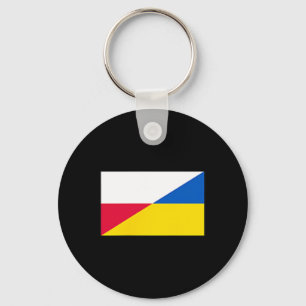 Porte-clés Pologne Ukraine Drapeau Soutien Amitié Voisin 1 