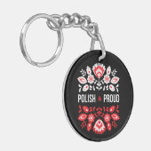 Porte-clés Polonaise et Fleurs Fières Pologne Polska (Devant gauche)