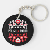 Porte-clés Polonaise et Fleurs Fières Pologne Polska (Dos)