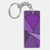 Porte-clés Polygones violets Abstraits (Devant gauche)