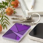 Porte-clés Polygones violets Abstraits (Devant droit)