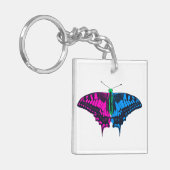 Porte-clés Polysexual Pride Flag Swallowtail Butterfly (Devant gauche)
